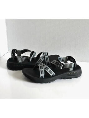 Merrell Python Slate Strappy Sandals Women’s 9 Black/Gray Comfort Outdoor Hiking